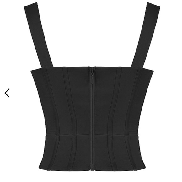 House of CB Liberty Black Satin Corset (Regular Cup A-C) - Picture 7 of 11